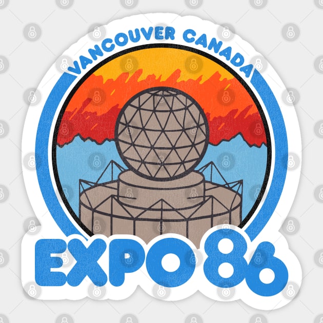 Retro Defunct Expo 86 World's Fair Vancouver Canada Sticker by darklordpug